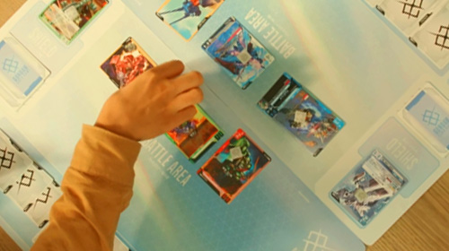 Gundam Card Game cards laid out during play